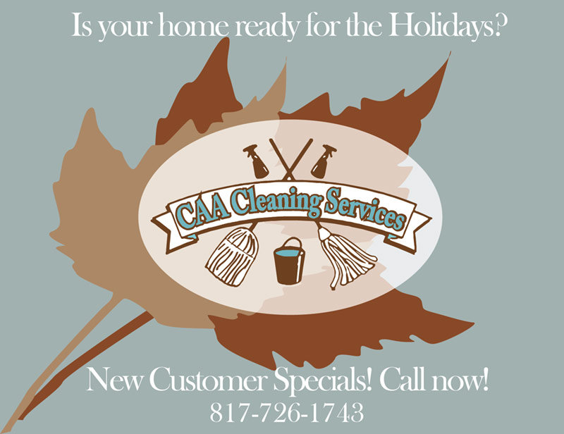 CAA Cleaning fall postcard with contact details